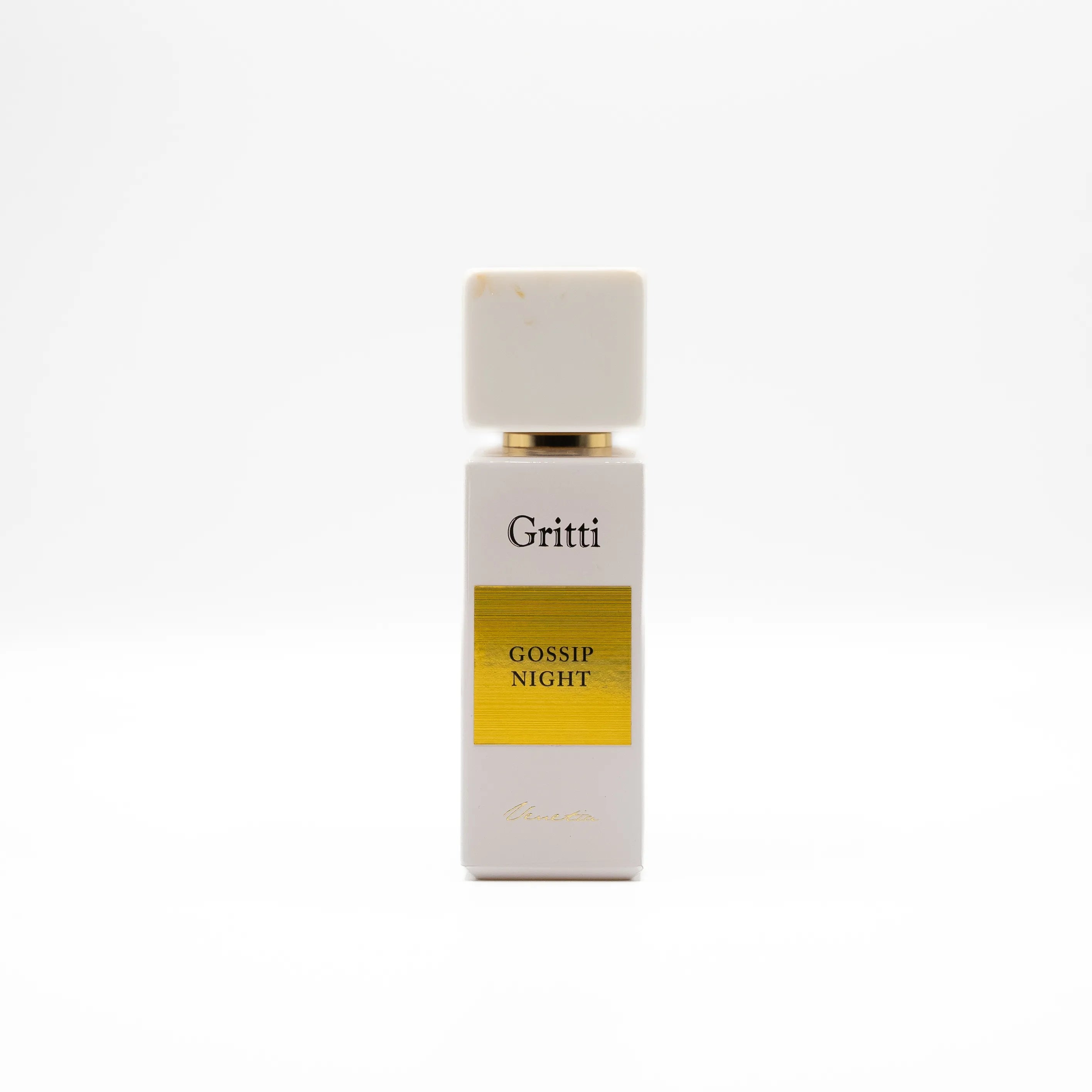 Gritti Gossip Night perfume bottle on a white background