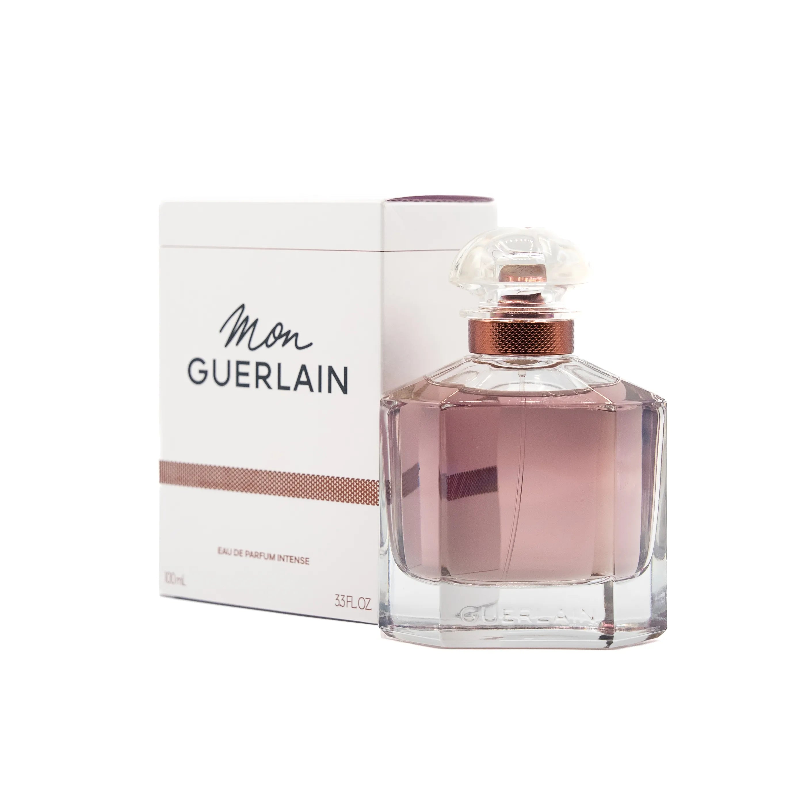 Mon Guerlain perfume bottle and packaging on a white background