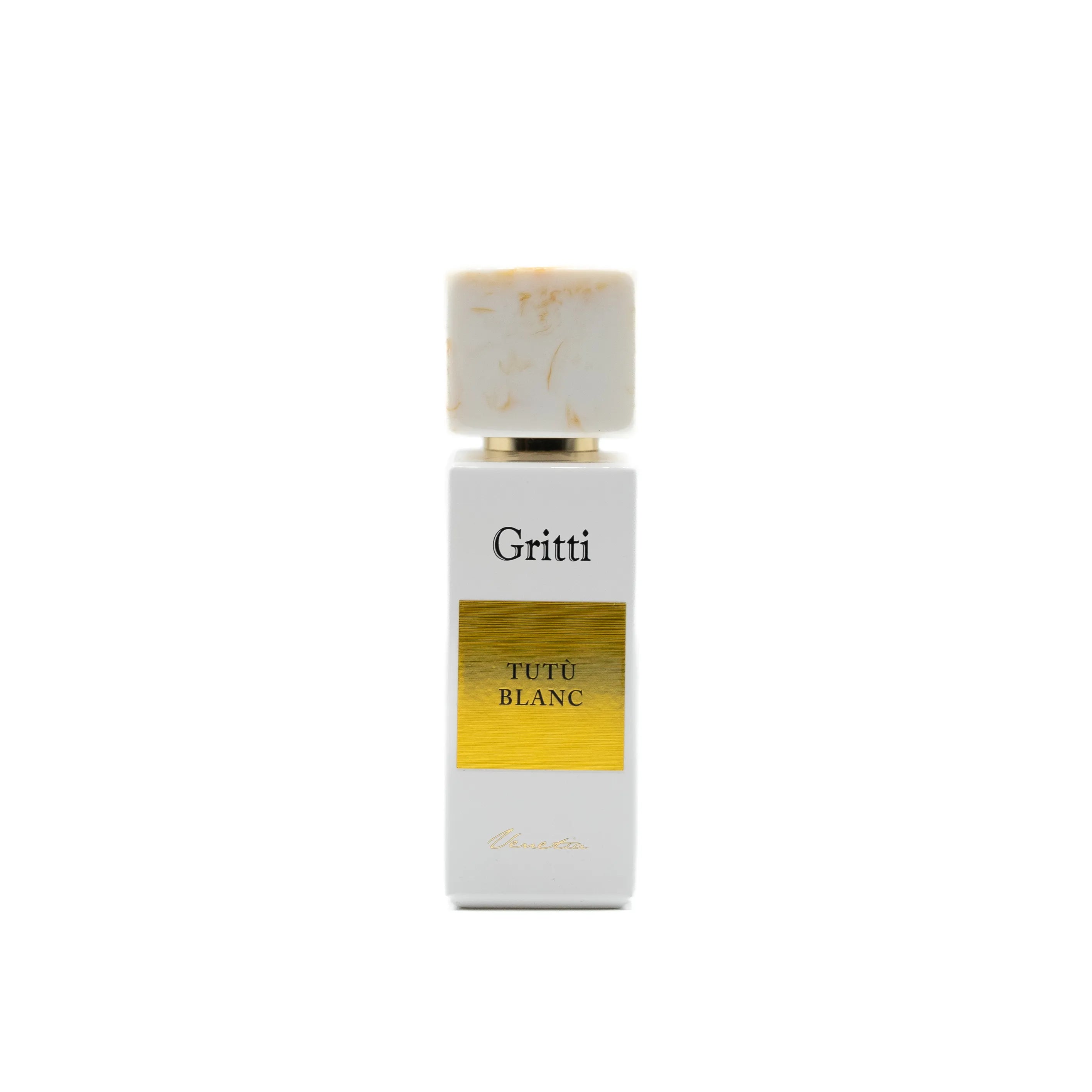 Gritti Tuté Blanc perfume bottle on a white background