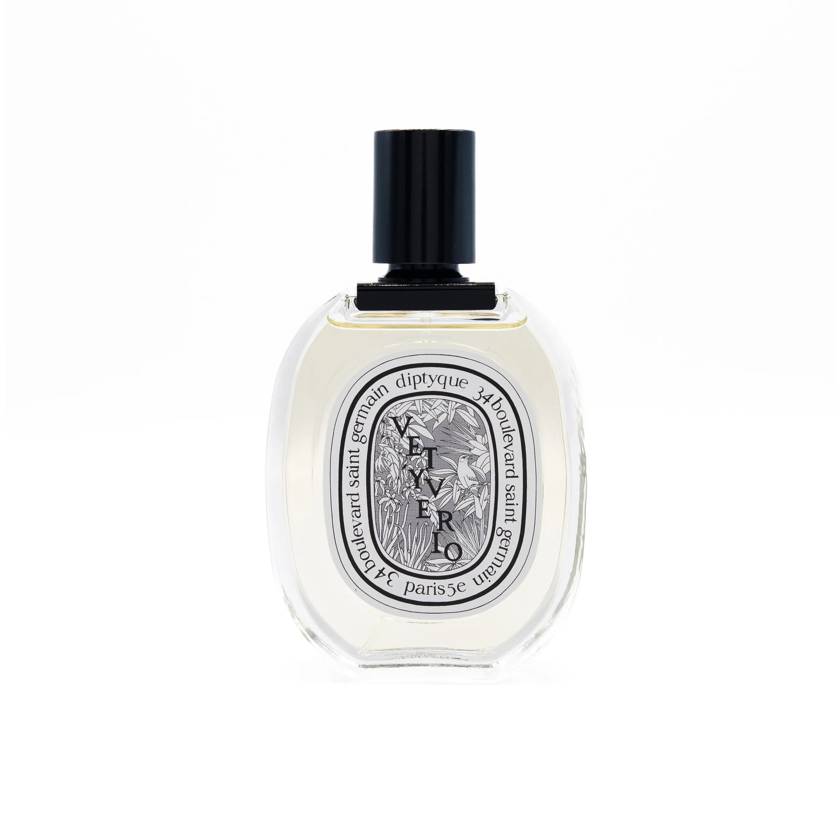 Diptyque Vévero perfume bottle on a white background